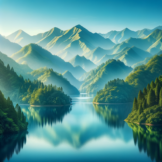 Lake surrounded by mountains