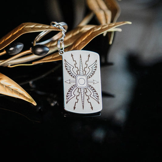 Roman Legionary Scutum Keychain – Roman Shield Signum