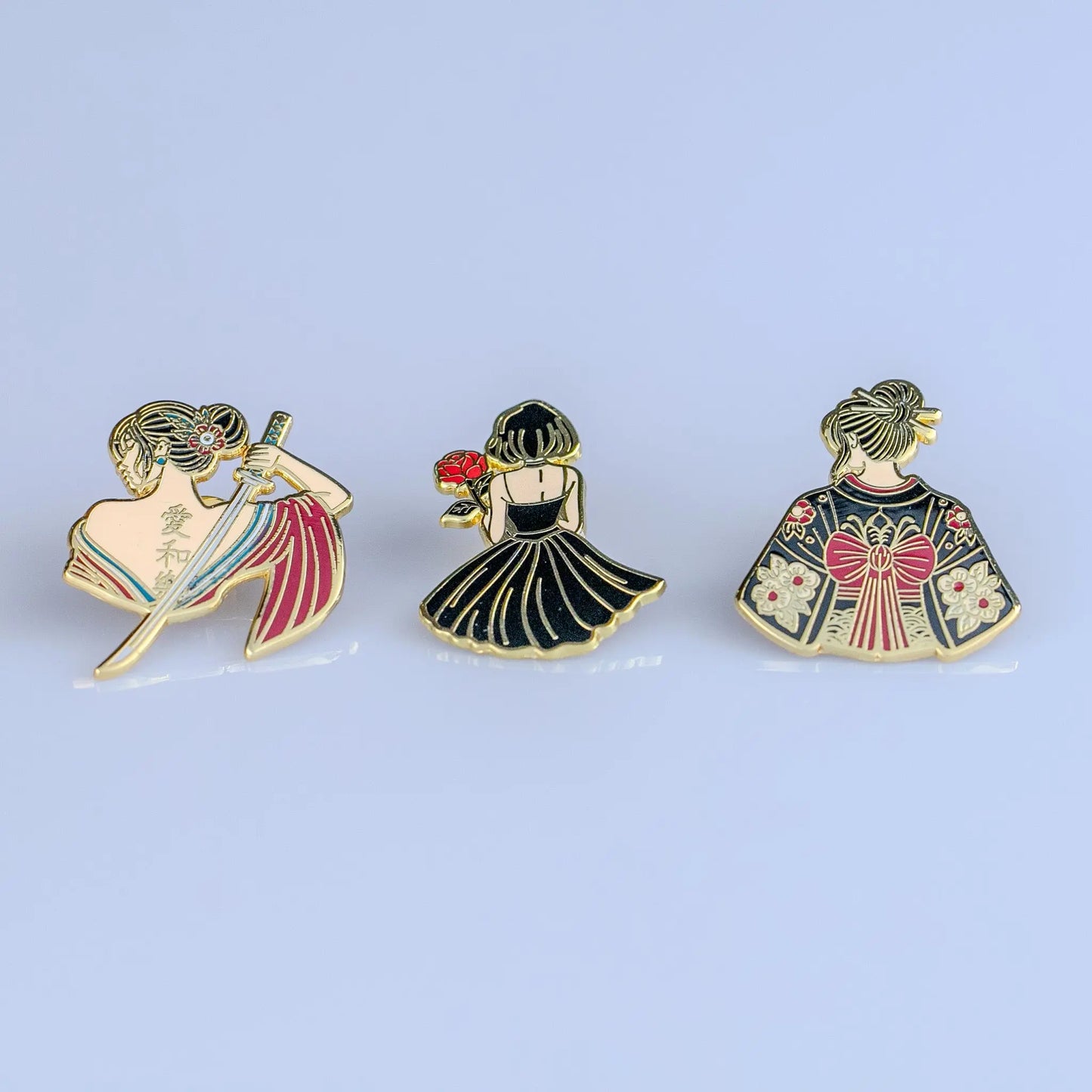 The Three Graces Enamel Pin Set Signum