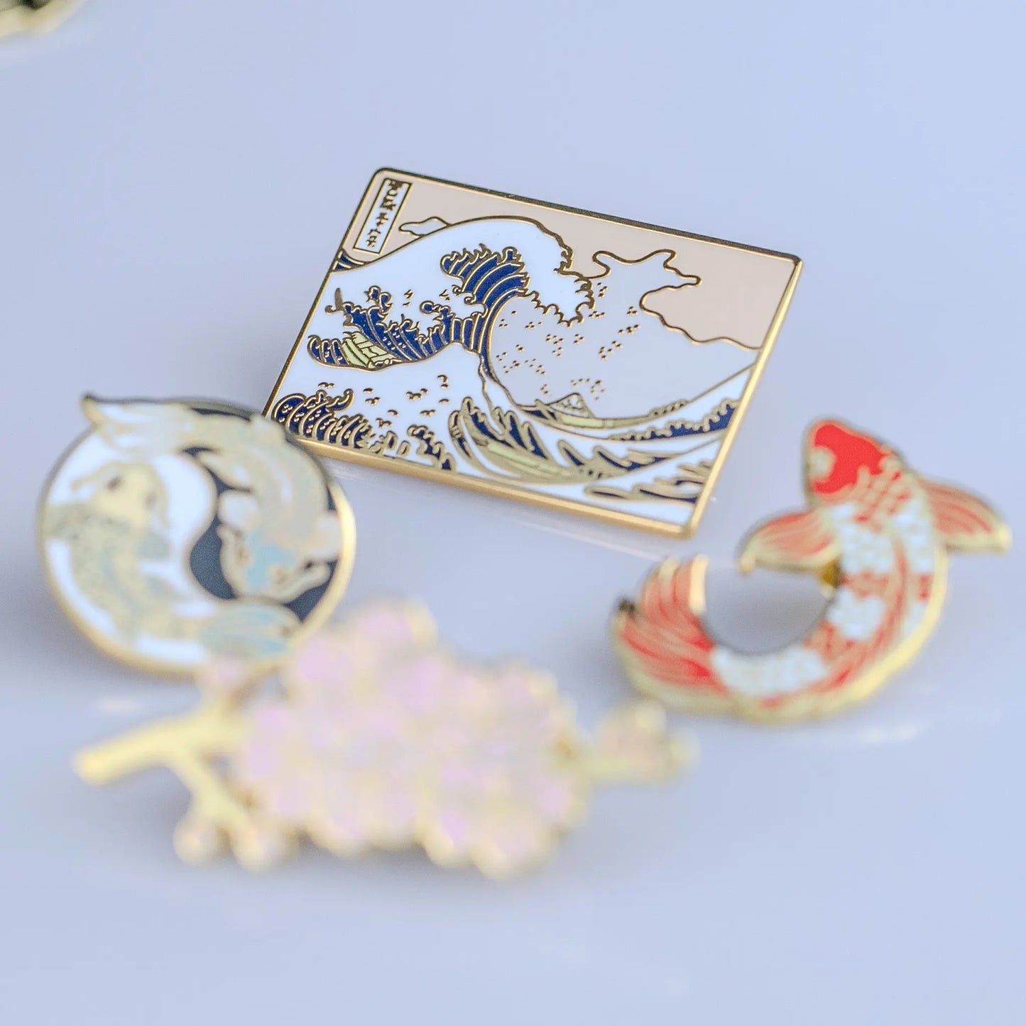 The Japanese Elements Enamel Pin Set Signum