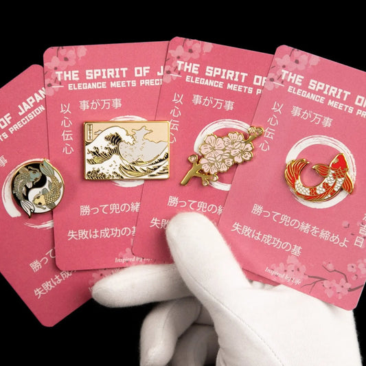 The Japanese Elements Enamel Pin Set Signum