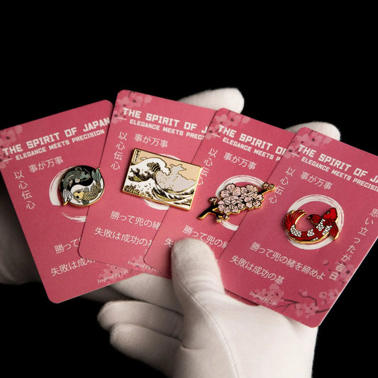 The Japanese Elements Enamel Pin Set Signum