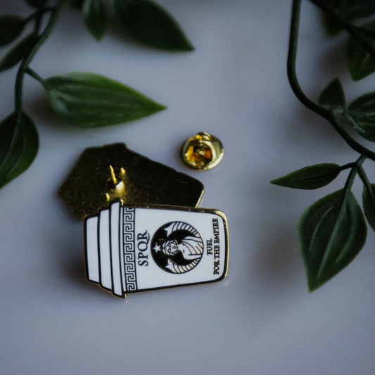 SPQR Coffee Cup Enamel Pin – Fuel for the Empire Signum