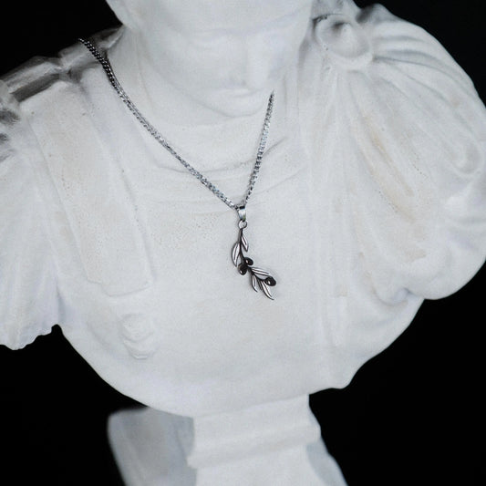 Olive Branch Stainless Steel Necklace – Stoic Jewellery Signum