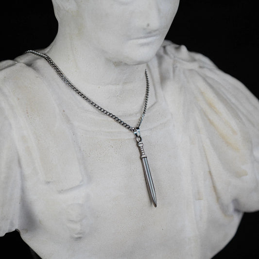 Roman Gladius Necklace – Stainless Steel Sword Signum