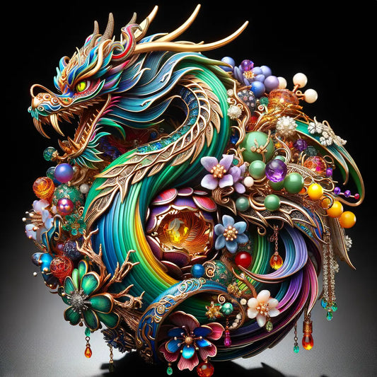 Anime-inspired jewelry showcasing colorful details and fine artistry.