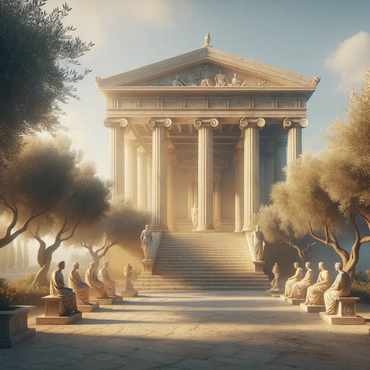 Serene Roman courtyard with traditional architecture evoking tranquility, inspired by 1960s historical film style.