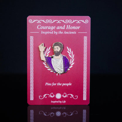 Marcus Aurelius Enamel Pin – Stoic Emperor Tribute Signum