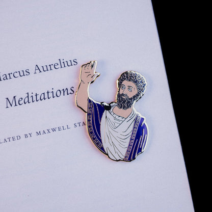 Marcus Aurelius Enamel Pin – Stoic Emperor Tribute Signum