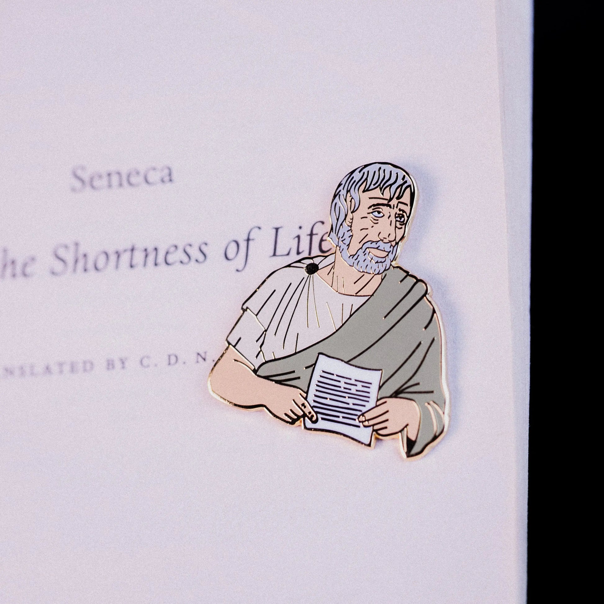 Seneca Enamel Pin – Letters from a Stoic Tribute Signum