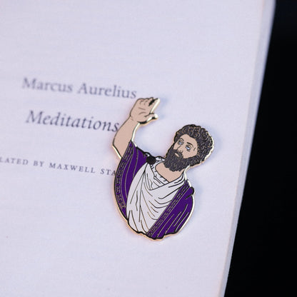 Marcus Aurelius Enamel Pin – Stoic Emperor Tribute Signum