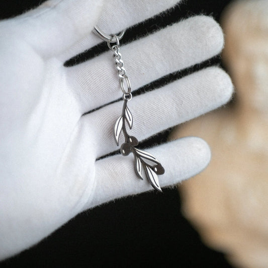 Olive Branch Stainless Steel Keychain – Stoic Jewellery Signum