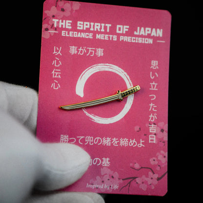 Samurai Sword Enamel Pin – Katana Design Signum