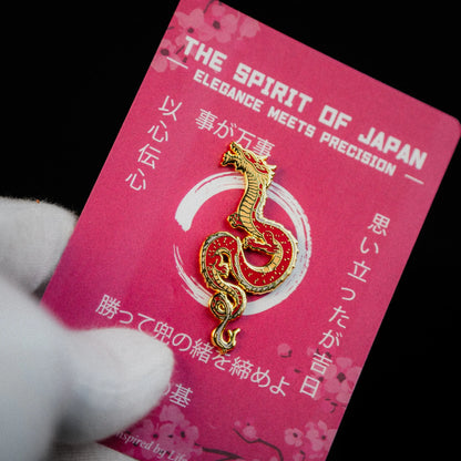 Japanese Dragon Enamel Pin – Mythical Ryū Design Signum