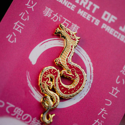 Japanese Dragon Enamel Pin – Mythical Ryū Design Signum