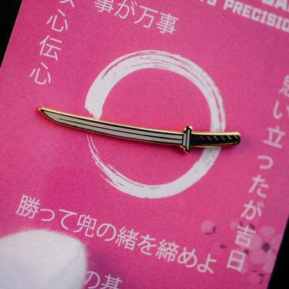 Samurai Sword Enamel Pin – Katana Design Signum