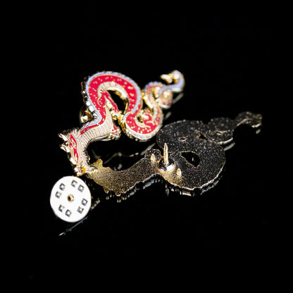 Japanese Dragon Enamel Pin – Mythical Ryū Design Signum