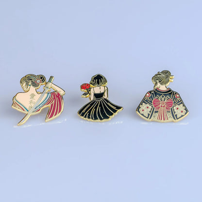 The Three Graces Enamel Pin Set Signum