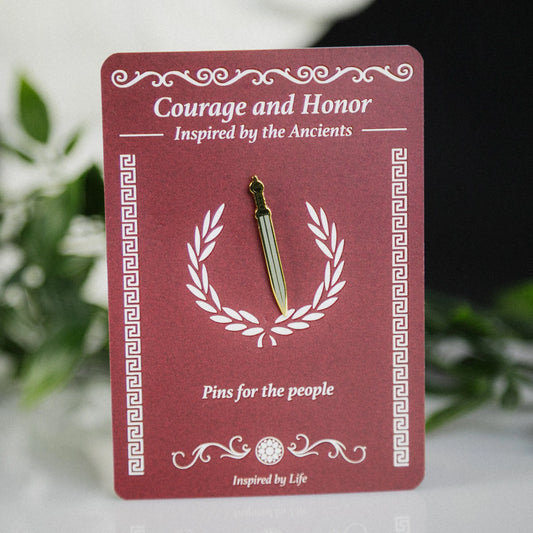 Roman Gladius Enamel Pin – Iconic Legionary Sword Signum