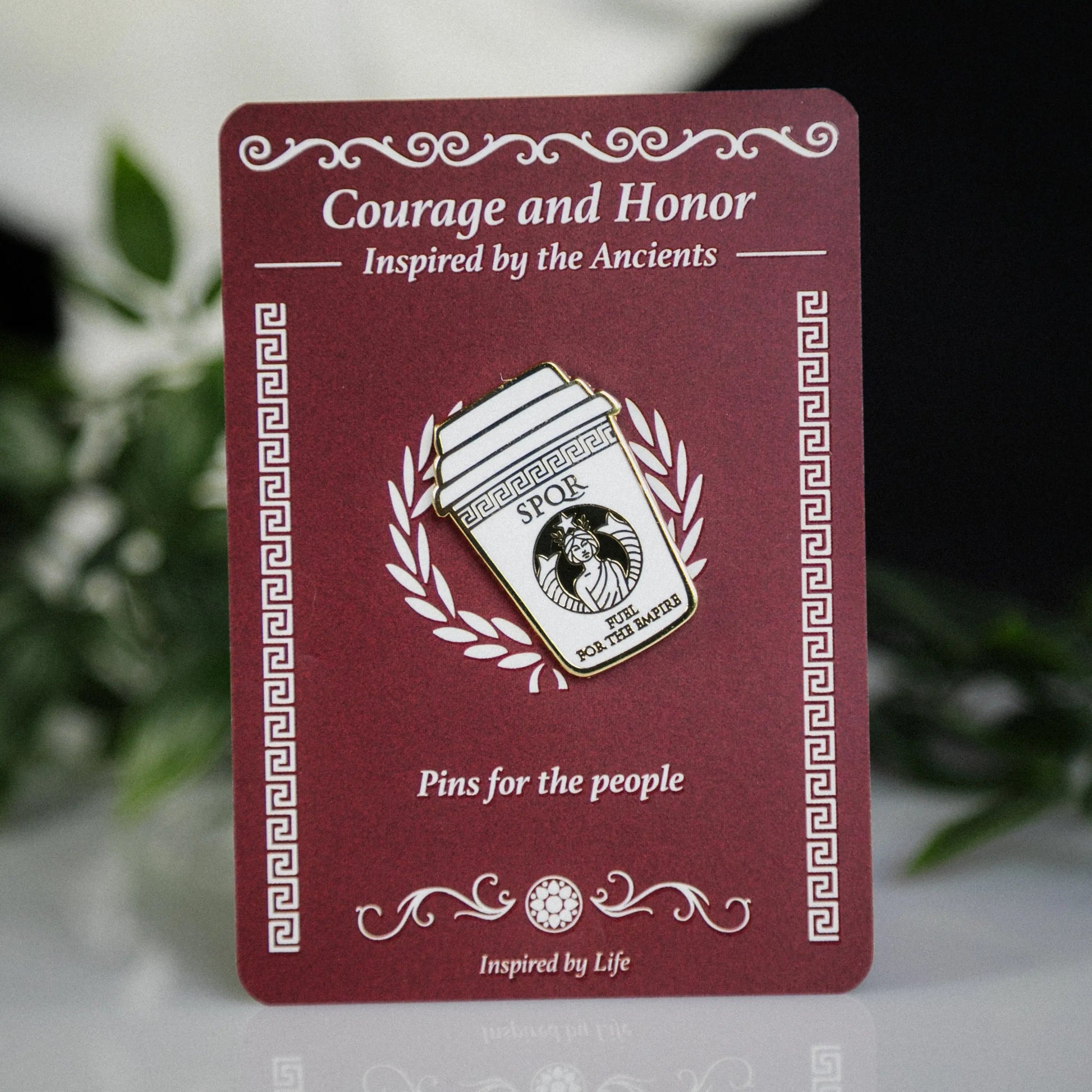 SPQR Coffee Cup Enamel Pin – Fuel for the Empire Signum