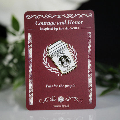 SPQR Coffee Cup Enamel Pin – Fuel for the Empire Signum