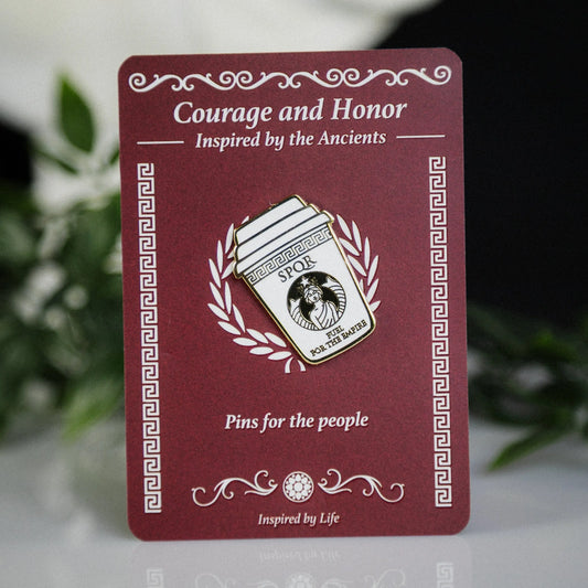 SPQR Coffee Cup Enamel Pin – Fuel for the Empire Signum