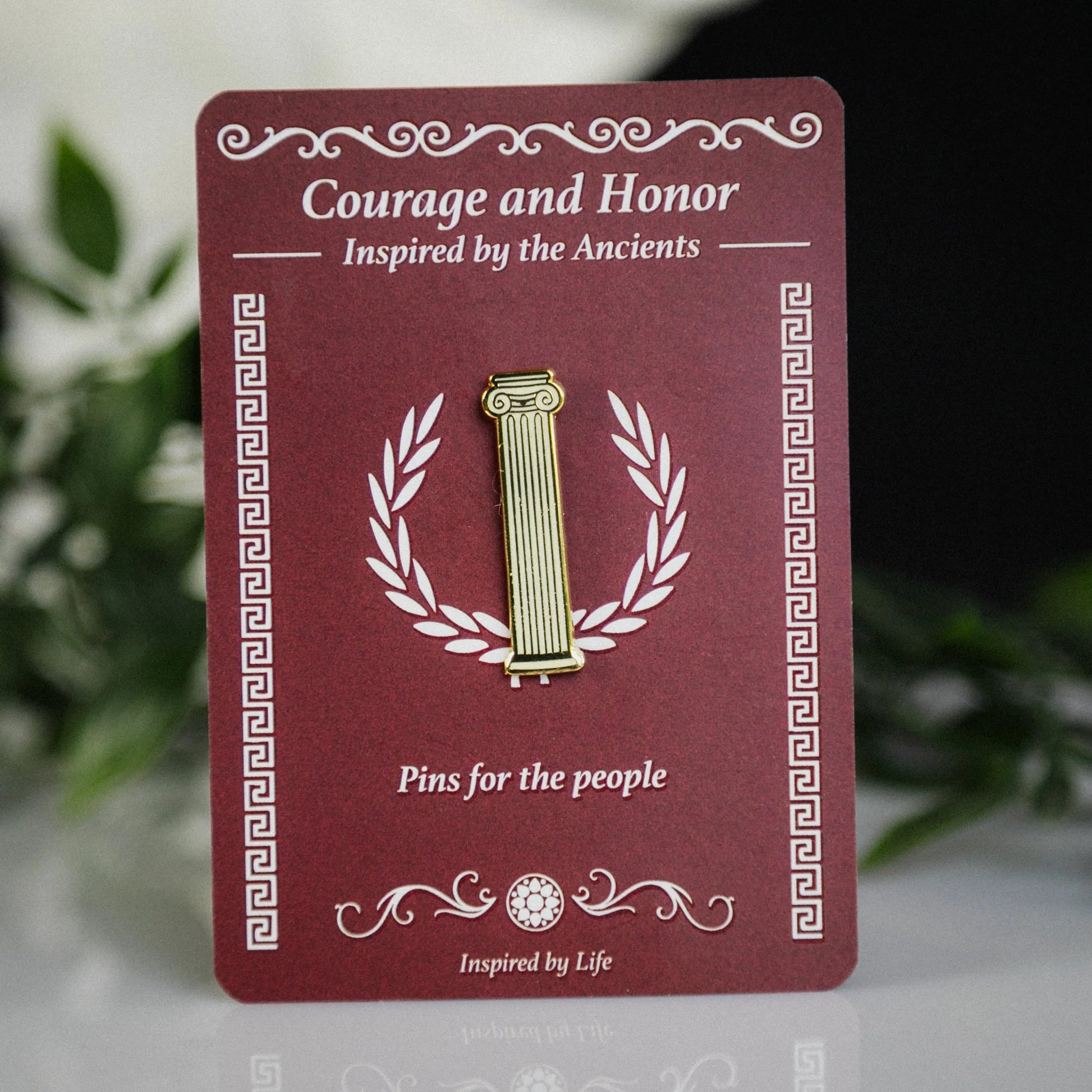 Ionic Column Enamel Pin – Classical Architecture Signum