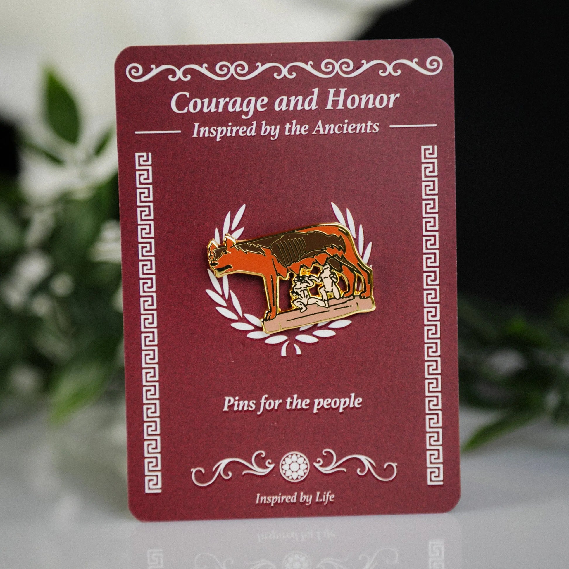 Capitoline Wolf Enamel Pin – Romulus and Remus Signum