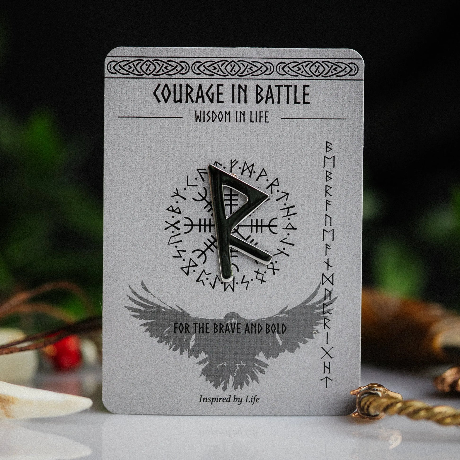 Rune Raidho Enamel Pin – Norse Journey Signum