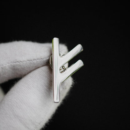 Rune Ansuz Enamel Pin – Norse Wisdom Signum