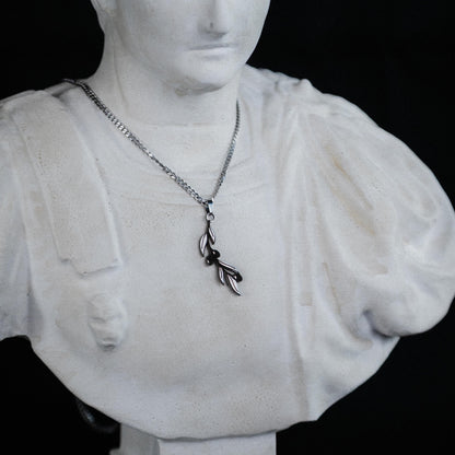 Olive Branch Stainless Steel Necklace – Stoic Jewellery